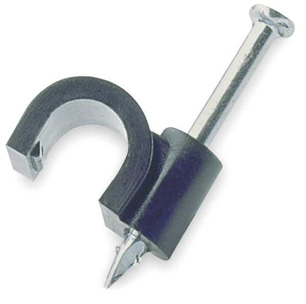 Mounting Clip, 1/4 In Tubng, Blk, Vnyl, PK10
