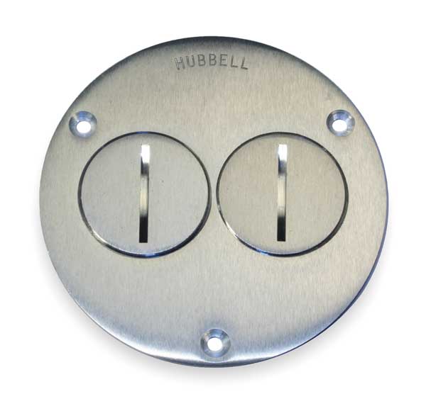 Floor Box Cover, Round, 2-Gang