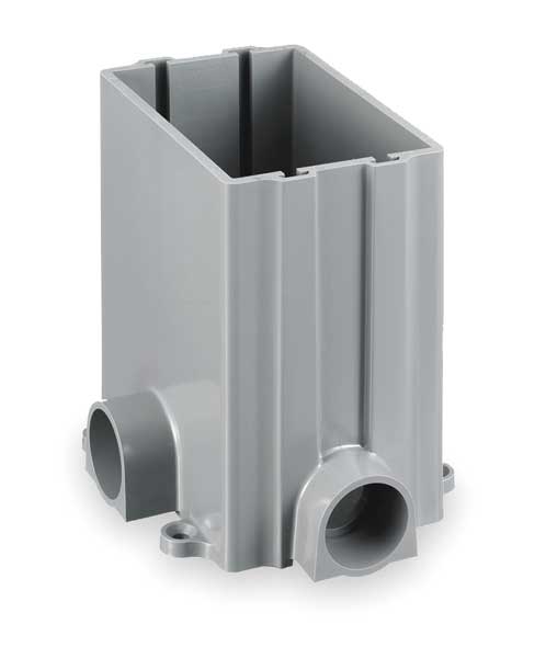 Floor Box, PVC, Rectangular, 1-Gang