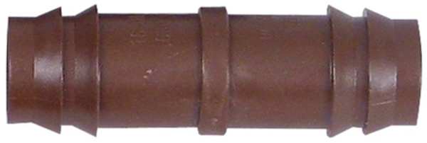 Coupling, 1/2 In. Tubing, Brn, Plastic, PK4