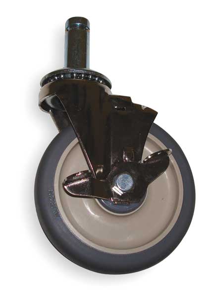 Swivel Stem Caster w/Brake, 5 in., 300 lb.