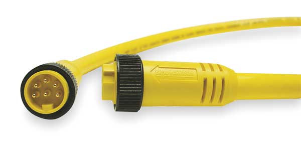 Cordset, 7 Pin, Receptacle, Male