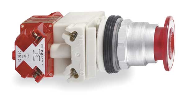 Illuminated Push Button, 30 mm, 1NC/1NC, Red