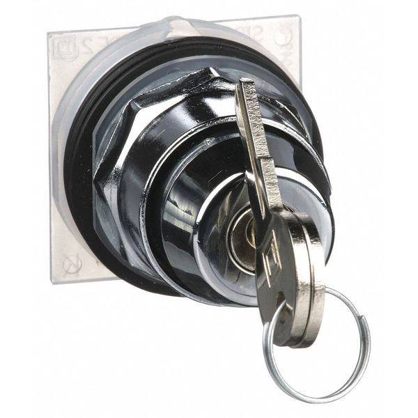 Non-Illum Selector Swtch, 30mm, 3 Pos, Keyd