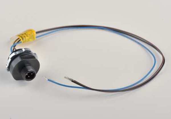 External Thread Receptacle, 3, Male, 22 AWG