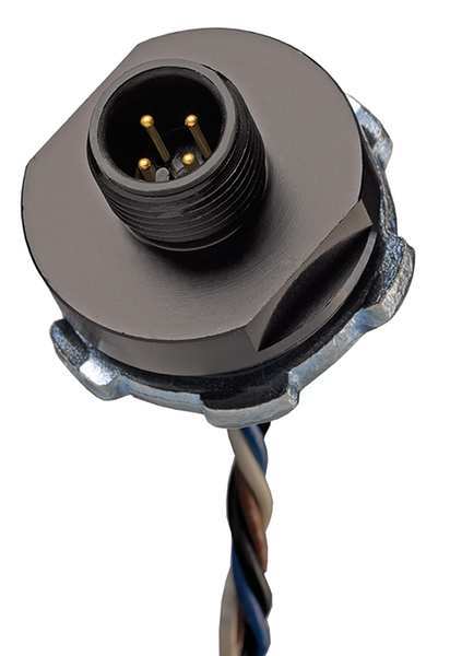 External Thread Receptacle, 5, Male, 22 AWG