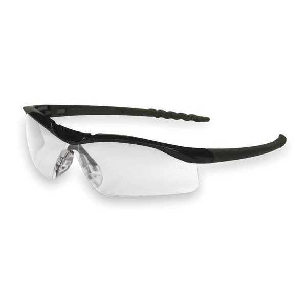 Safety Glasses, Wraparound Clear Polycarbonate Lens, Scratch-Resistant