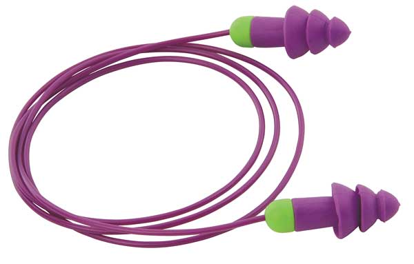 Rockets Reusable Corded Earplugs, Flanged, NRR 27 dB, with Carrying Case, M, 50 Pairs