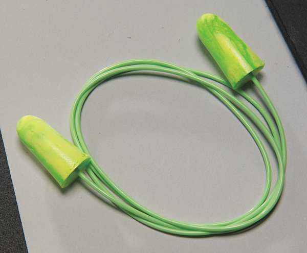 Disposable Corded Ear Plugs, Bullet Shape, 33 dB, 100 Pairs