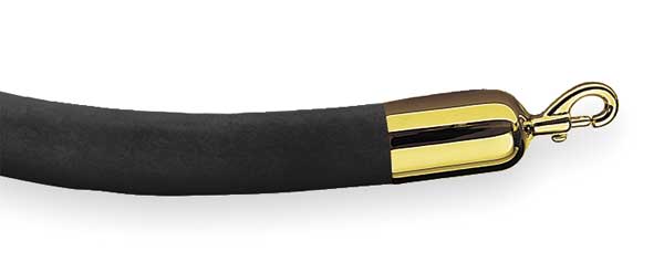 Black Velour Rope, 6 ft, Black