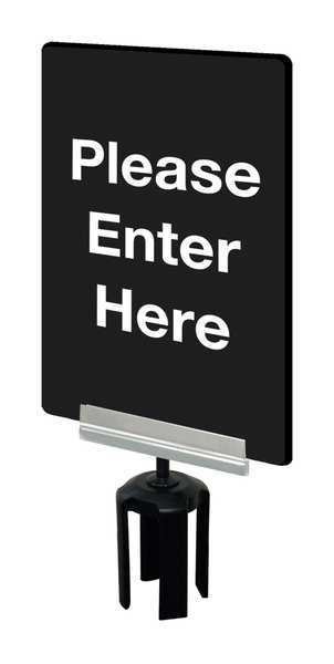 Acrylic Sign for Tensabarrier Post