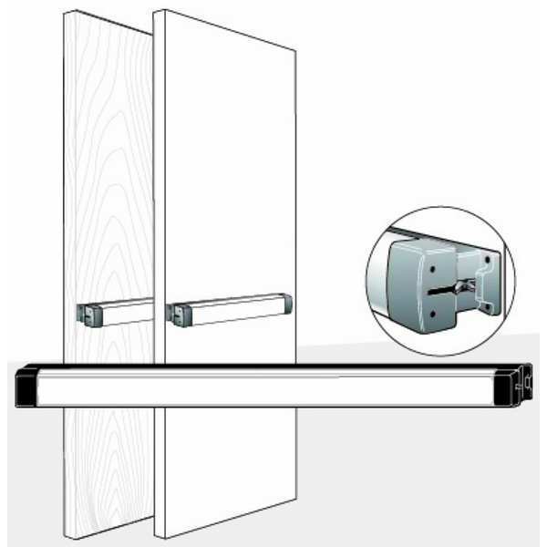 Rim Starwheel Bolt, Exit Device, Satin