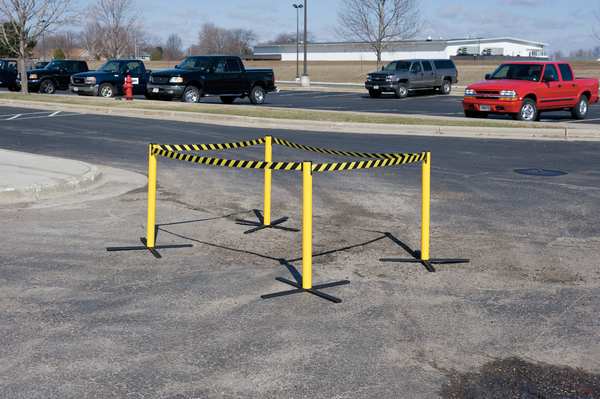 Barrier Post with Belt, 13 ft. L