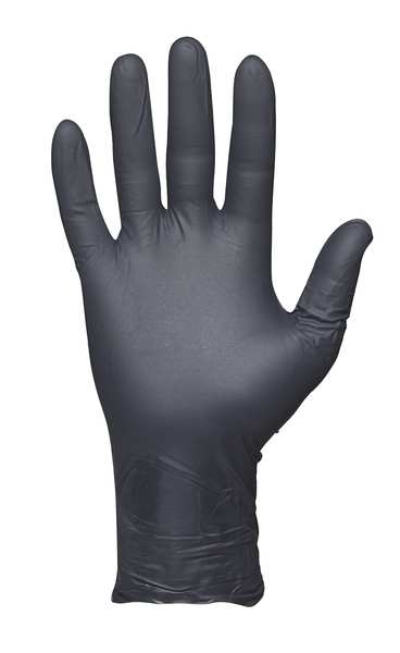 Disposable Gloves, Nitrile, Powder Free, Black, S, 50 PK