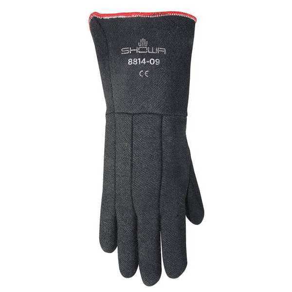 CharGuard Heat Resistant Gloves, 14 in Length, XL, Black, 1 Pair