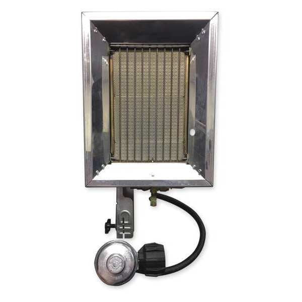 Tank Top Portable Gas Heater, LP, 16,000 BtuH, 350 cfm, 10 1/6 in Wx