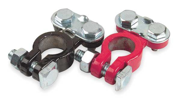Univ Terminal, 6 to 2/0 ga., Red & Blk, PK2
