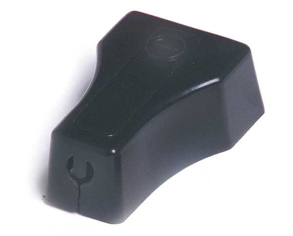 Terminal Protector, Snap-On, PVC, Black, PK5