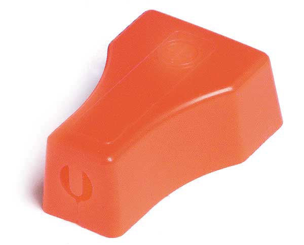 Terminal Protector, Snap-On, PVC, Red, PK5