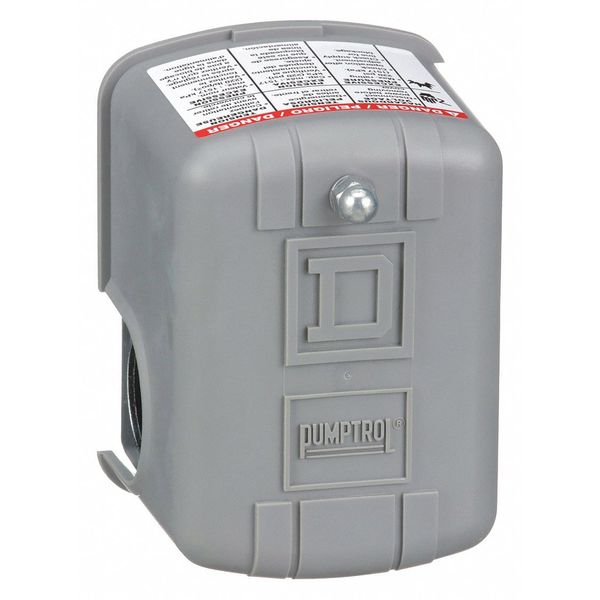 Pressure Switch, (1) Port, 1/4 in FNPS, DPST, 5 to 65 psi, Standard Action