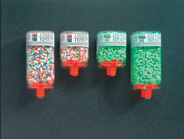 SparkPlugs Ear Plug Dispenser, PlugStation, Uncorded, Bullet Shape, NRR 33 dB, 250 Pairs