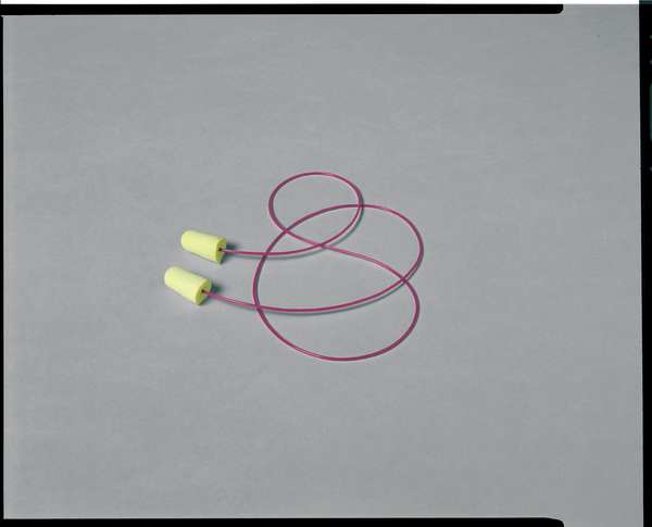 Pura-Fit Disposable Corded Ear Plugs, Bullet Shape, NRR 33 dB, M, Green, 100 Pairs