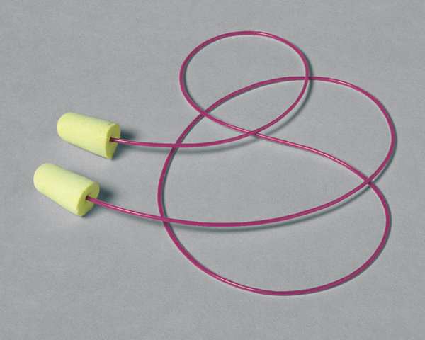 Pura-Fit Disposable Corded Ear Plugs, Bullet Shape, NRR 33 dB, M, Green, 100 Pairs