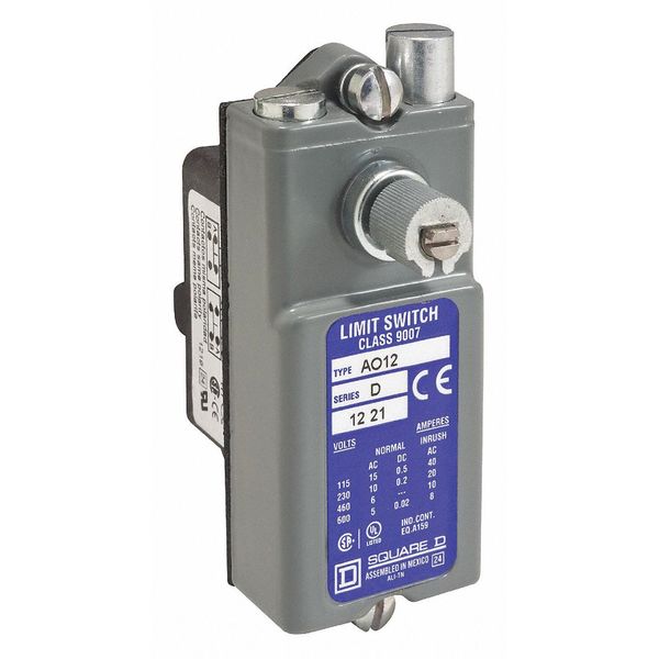 Heavy Duty Limit Switch, No Lever, Rotary, 1NC/1NO, 15A @ 600V AC
