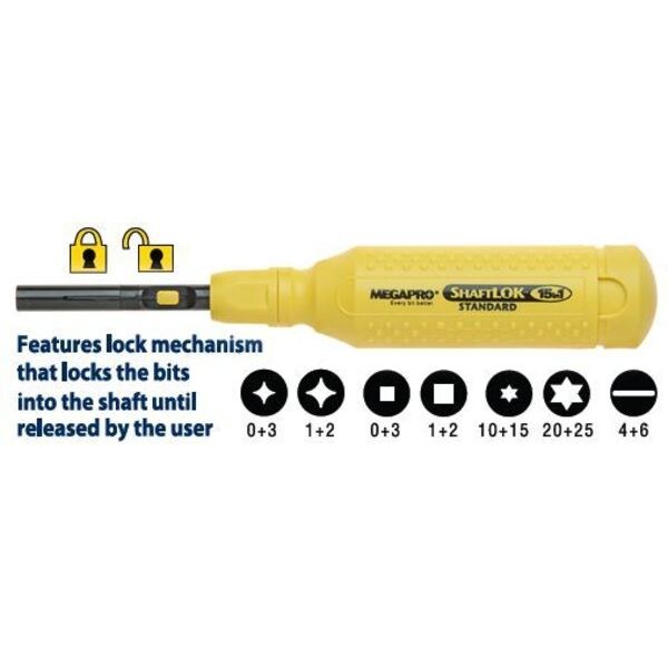 Phillips, Square, Slotted, TOR Bit 8 1/2 in, Drive Size: 1/4 in , Num. of pieces:8