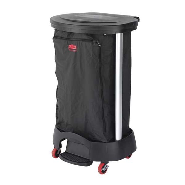 30 gal Linen Hamper, Black, 20-3/8