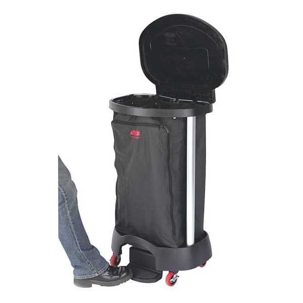 30 gal Linen Hamper, Black, 20-3/8