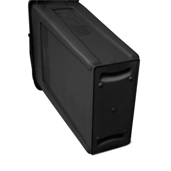 23 gal Rectangular Trash Can, Black, 11 in Dia, None, Plastic