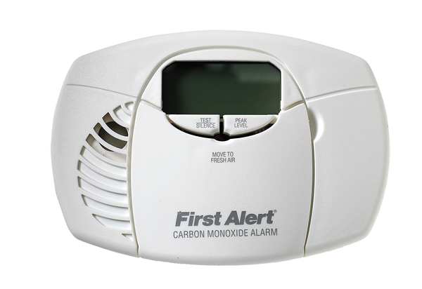 Carbon Monoxide Alarm, Electrochemical Sensor, 85 dB @ 10 ft Audible Alert, 9V
