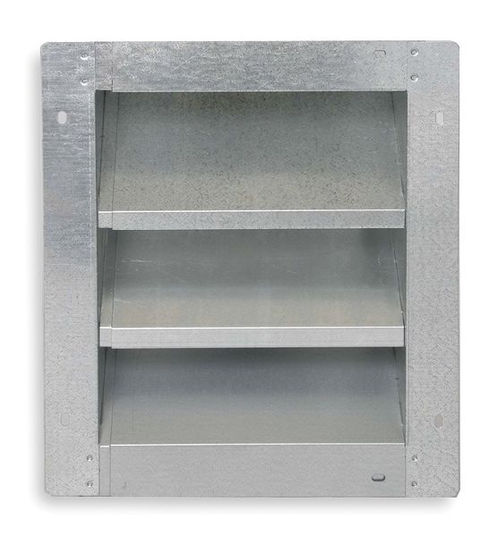 Louver, Adj w/ 28 to 46 In, Galv Steel