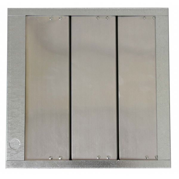 Backdraft Damper, Vert/Horiz Mtg, 15 3/4Sq