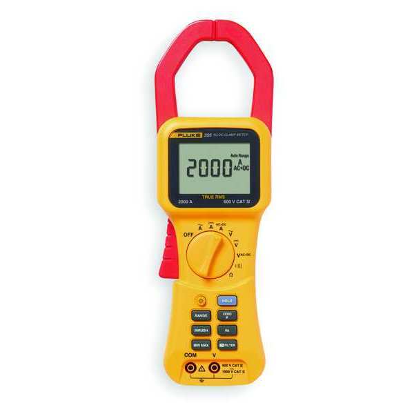 Clamp Meter, Backlit, 1,400 A, 2.9 in (74 mm) Jaw Capacity, Cat IV 600V Safety Rating