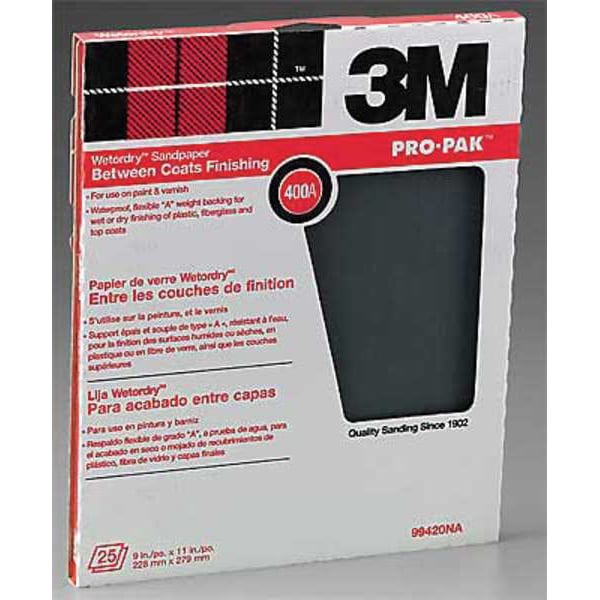 Sanding Sheet, 11x9 In, 400 G, SC, PK250