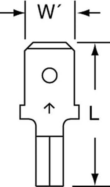 Male Disconnect, Bare, 22-18AWG, PK1000