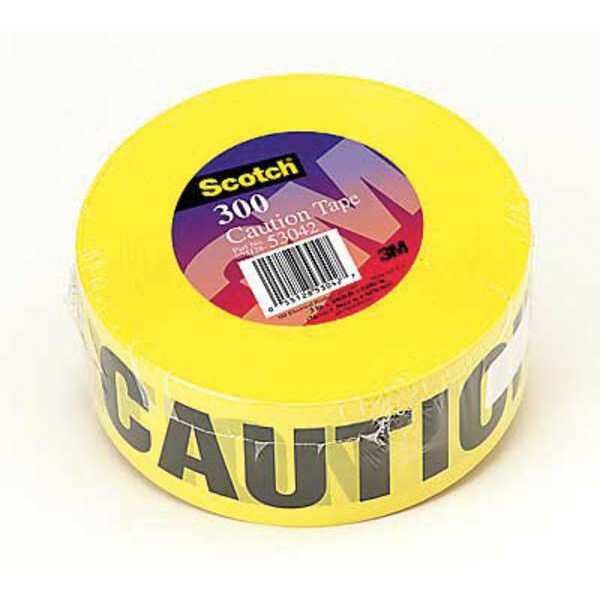 Barricade Marking Tape, 3In W, Yellow, PK16
