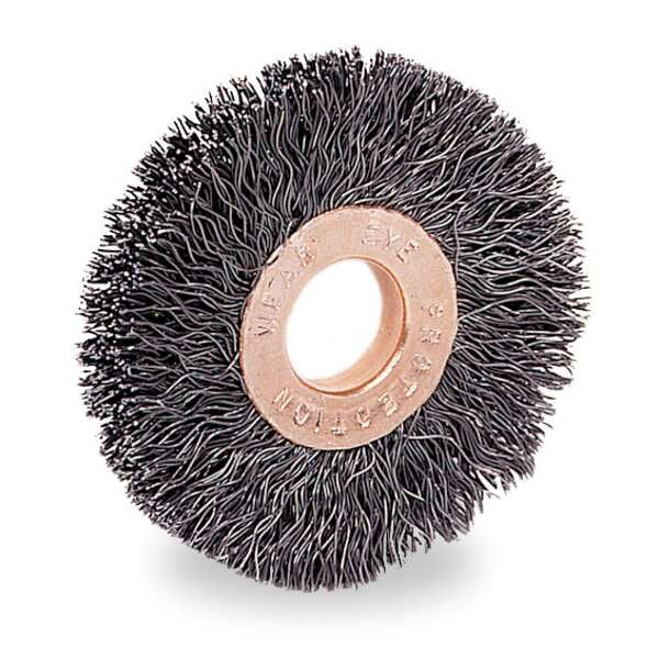 Crimped Wire Wheel Wire Brush, Arbor, 3