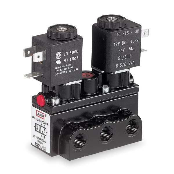 Solenoid Air Control Valve, 1/4 In, 120VAC