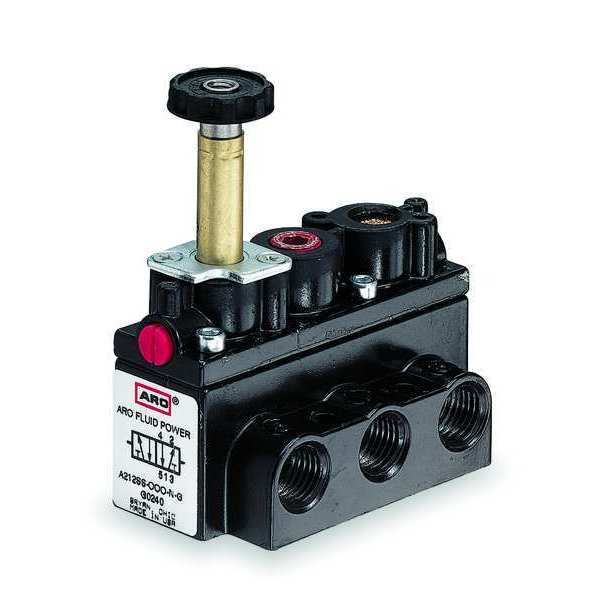 Solenoid Air Control Valve, 1/8 In, 4-Way