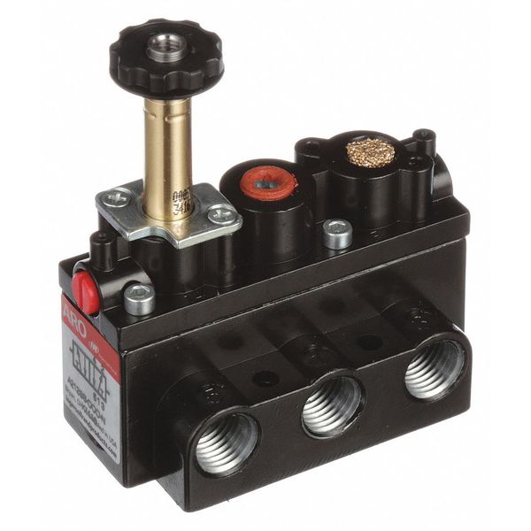 Solenoid Air Control Valve, 1/4 In, 4-Way