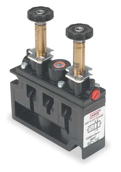 Solenoid Air Control Valve, 1/4 In, 4-Way