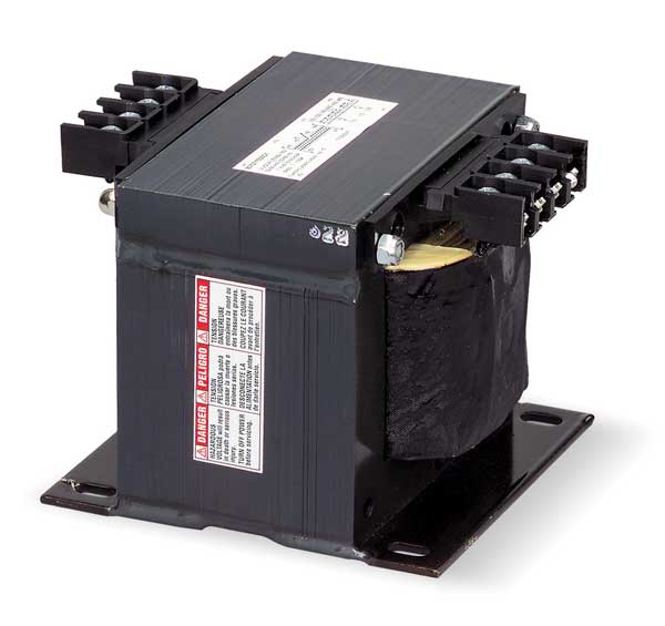 Control Transformer, 1.5kVA, 6.16 In. H, Width: 7.06 in