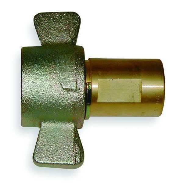 Hydraulic Quick Connect Hose Coupling, Brass Body, Thread-to-Connect Lock, 1