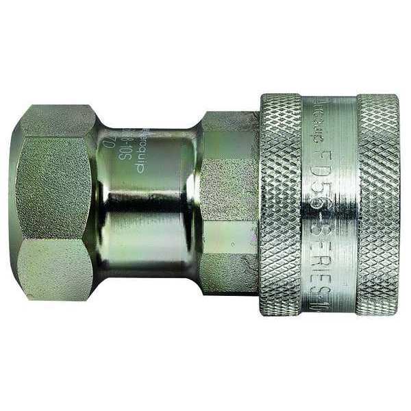 Hydraulic Quick Connect Hose Coupling, Steel Body, Sleeve Lock, 1