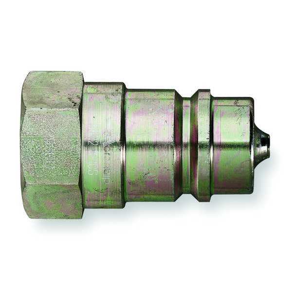 Hydraulic Quick Connect Hose Coupling, Steel Body, Push-to-Connect Lock, 1/2