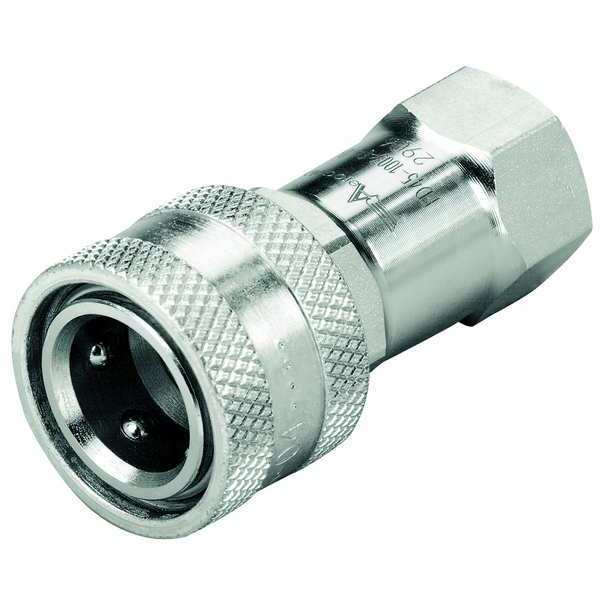 Hydraulic Quick Connect Hose Coupling, Steel Body, Sleeve Lock, 1/2