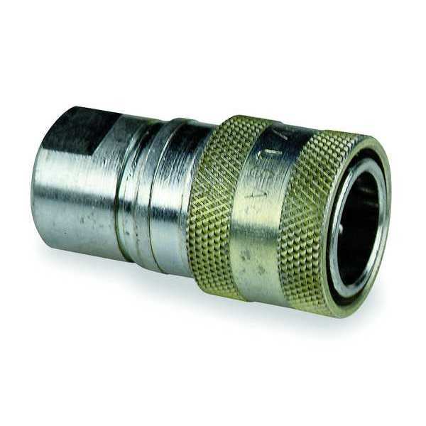 Hydraulic Quick Connect Hose Coupling, Steel Body, Push-to-Connect Lock, 7/8